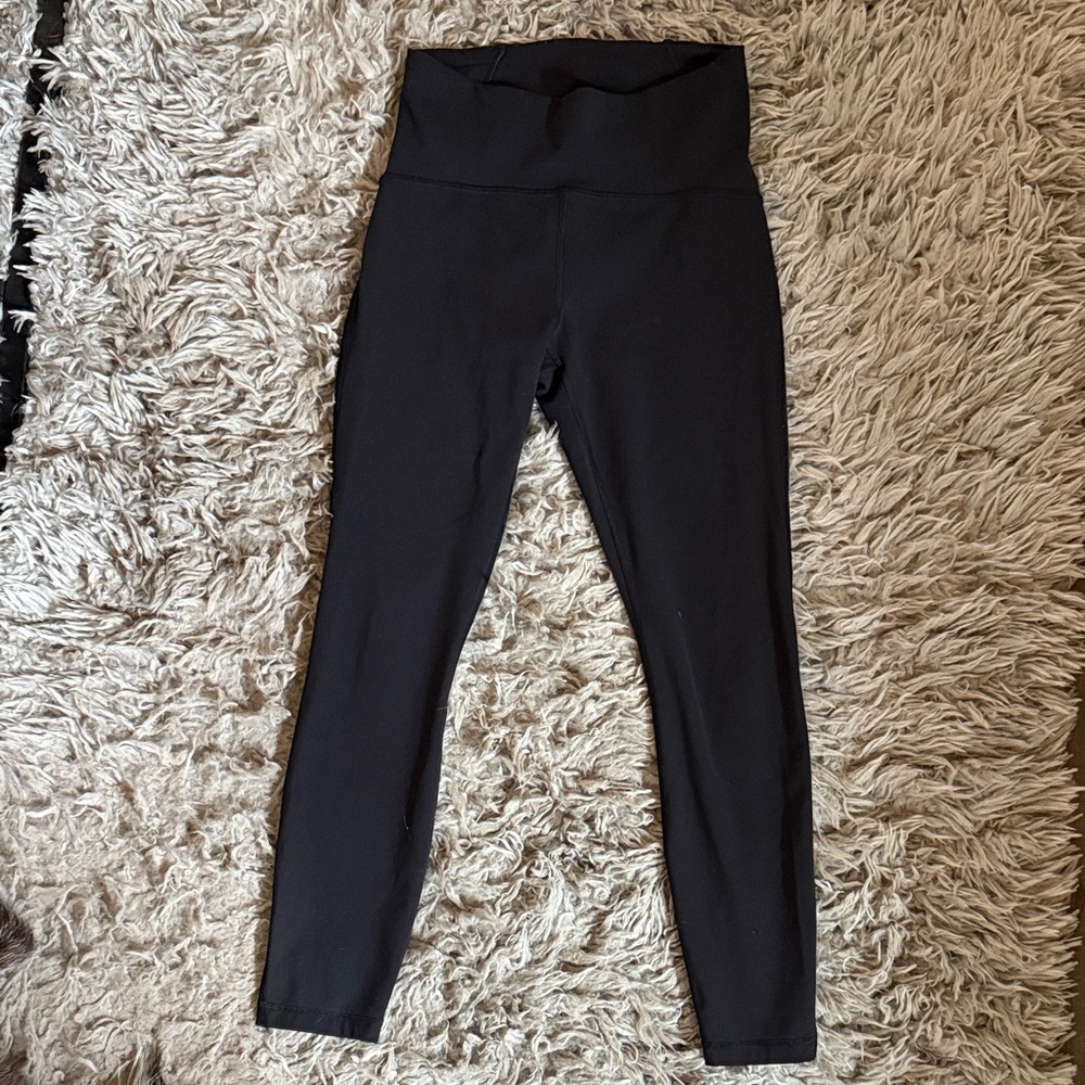 Lululemon Black Leggings with Mesh Side Panel